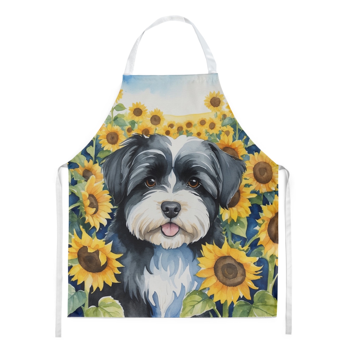 Picture of Carolines Treasures DAC6097APRON 30 x 27 in. Havanese in Sunflowers Apron