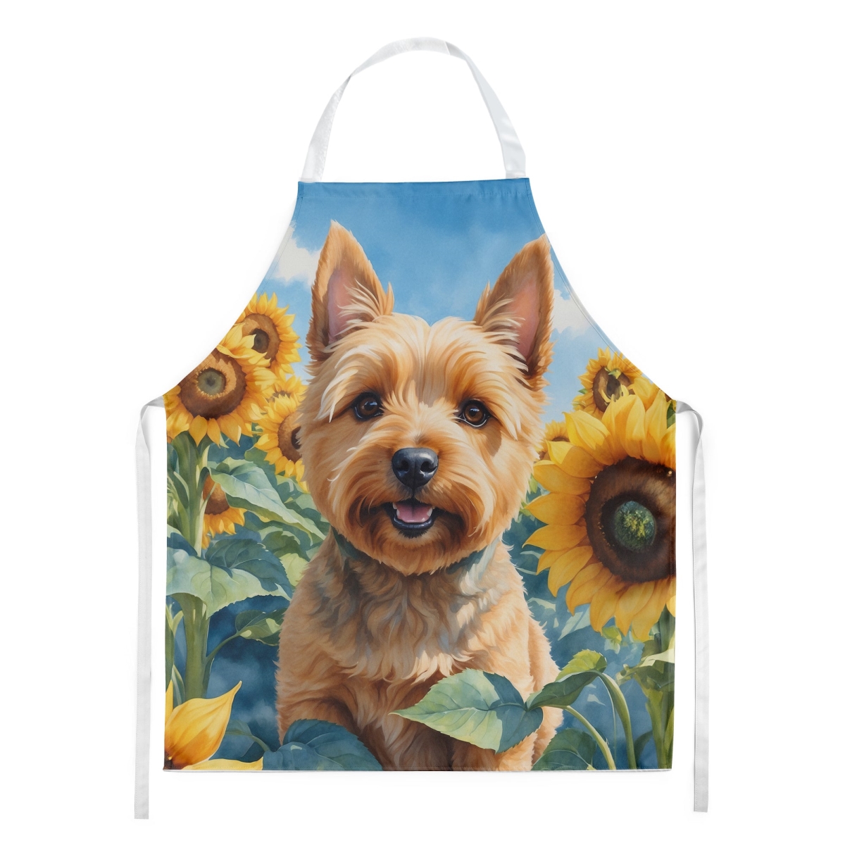 Picture of Carolines Treasures DAC6127APRON 30 x 27 in. Norwich Terrier in Sunflowers Apron