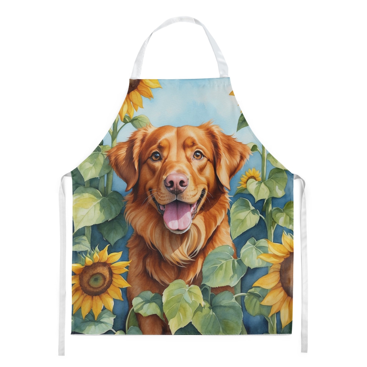 Picture of Carolines Treasures DAC6128APRON 30 x 27 in. Nova Scotia Duck Toller in Sunflowers Apron