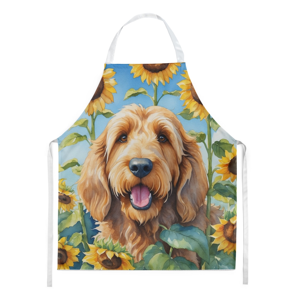 Picture of Carolines Treasures DAC6130APRON 30 x 27 in. Otterhound in Sunflowers Apron