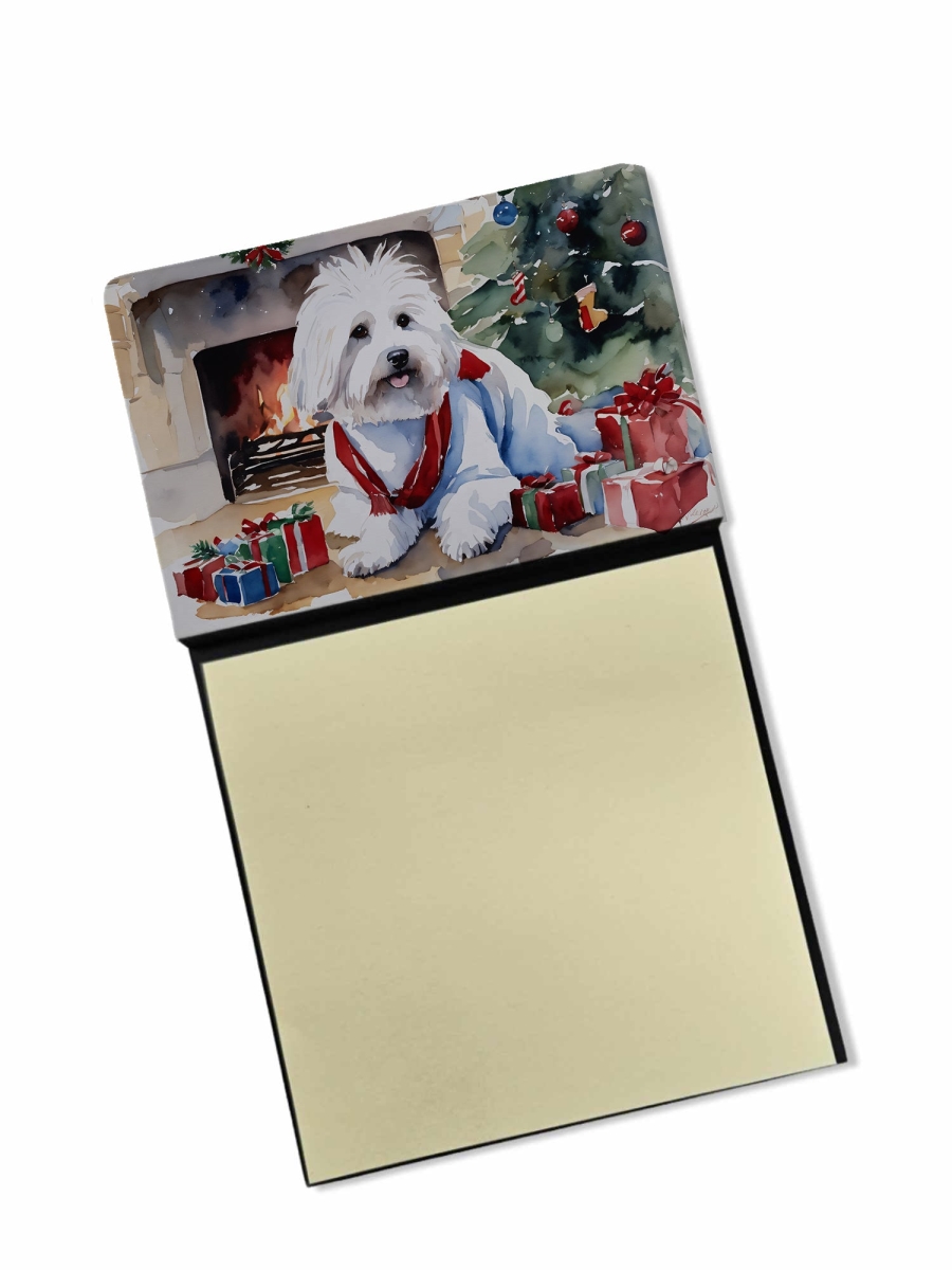 DAC2640SN 5.25 x 3.25 in. Coton De Tulear Cozy Christmas Sticky Note Holder