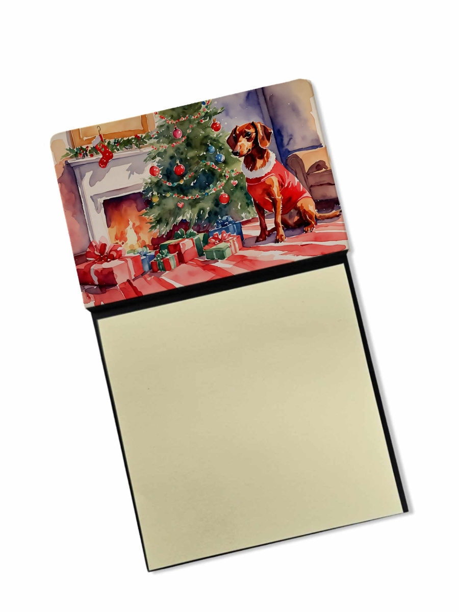 DAC2641SN 5.25 x 3.25 in. Dachshund Cozy Christmas Sticky Note Holder