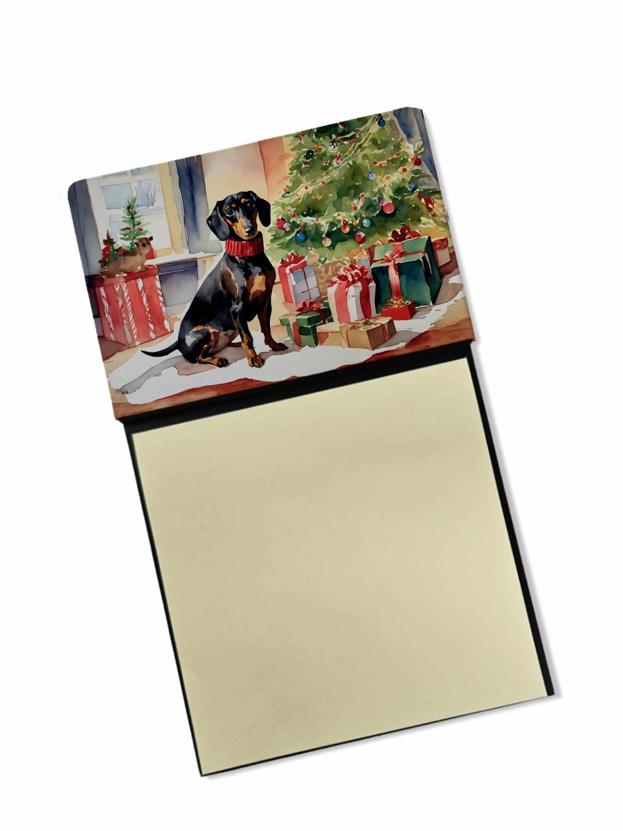 DAC2643SN 5.25 x 3.25 in. Dachshund Cozy Christmas Sticky Note Holder