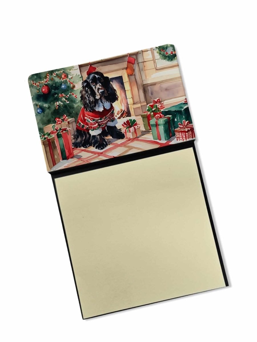DAC2650SN 5.25 x 3.25 in. English Cocker Spaniel Cozy Christmas Sticky Note Holder