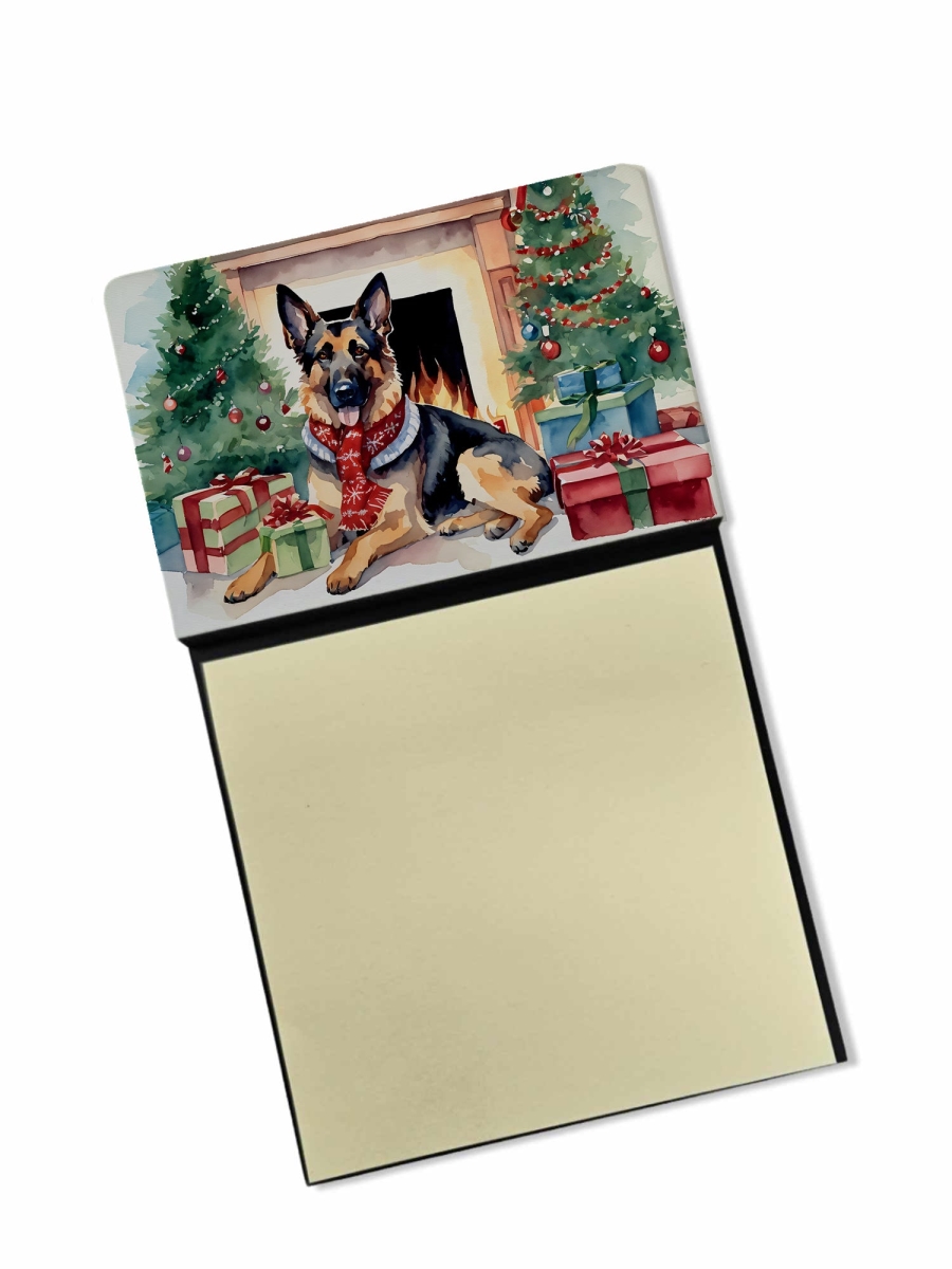DAC2662SN 5.25 x 3.25 in. German Shepherd Cozy Christmas Sticky Note Holder