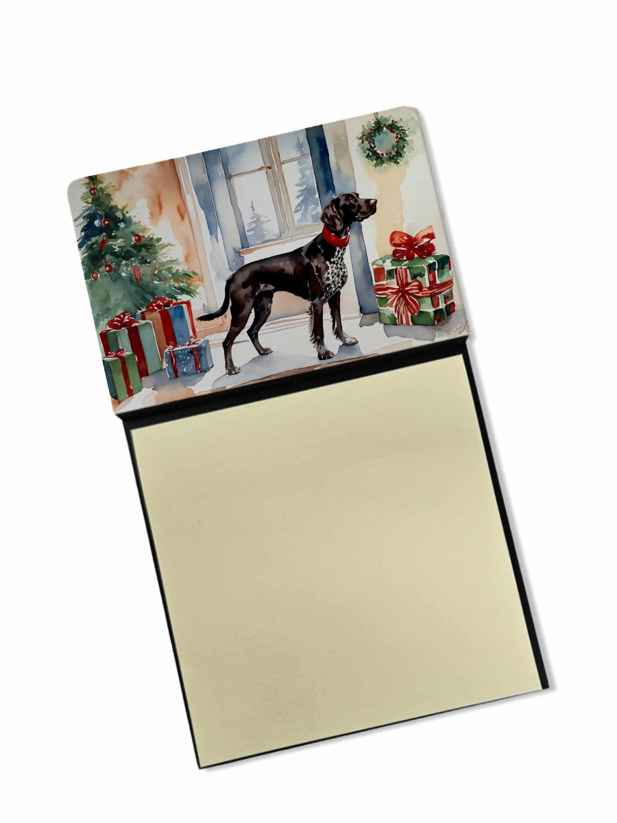 DAC2663SN 5.25 x 3.25 in. German Shorthaired Pointer Cozy Christmas Sticky Note Holder