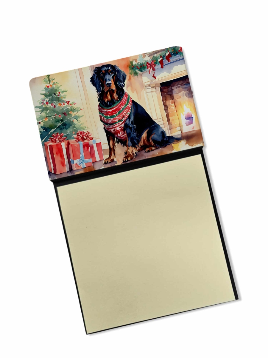 DAC2668SN 5.25 x 3.25 in. Gordon Setter Cozy Christmas Sticky Note Holder