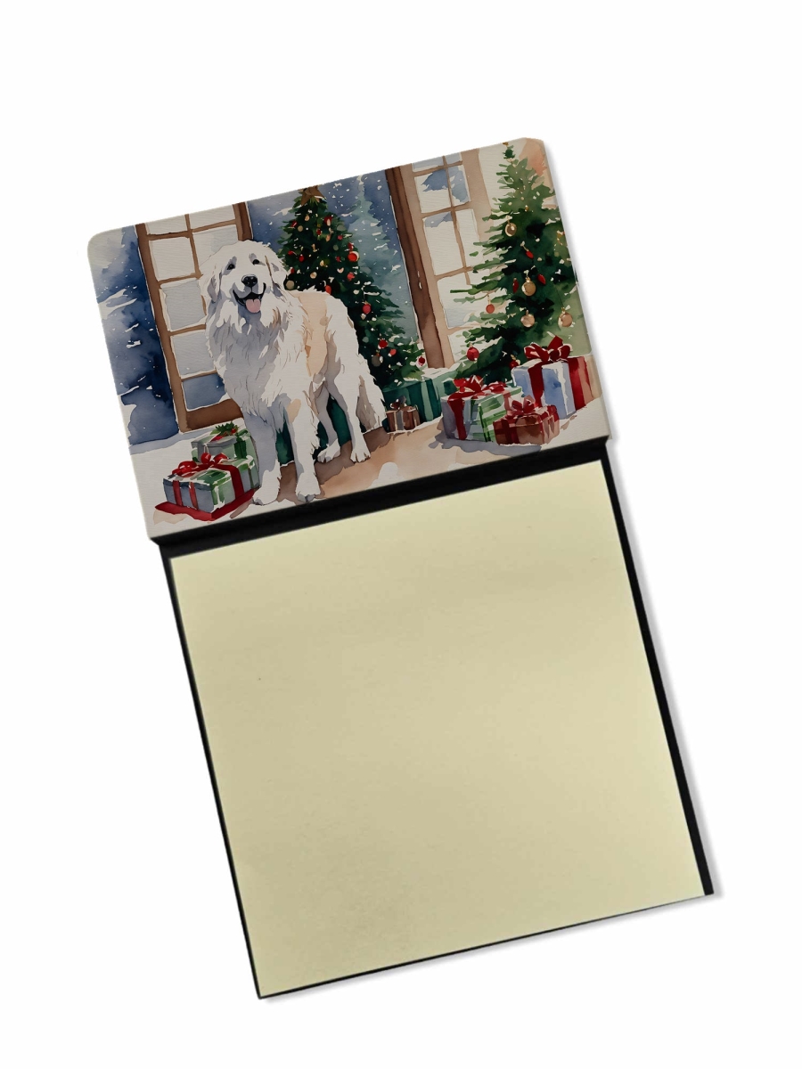 DAC2672SN 5.25 x 3.25 in. Great Pyrenees Cozy Christmas Sticky Note Holder