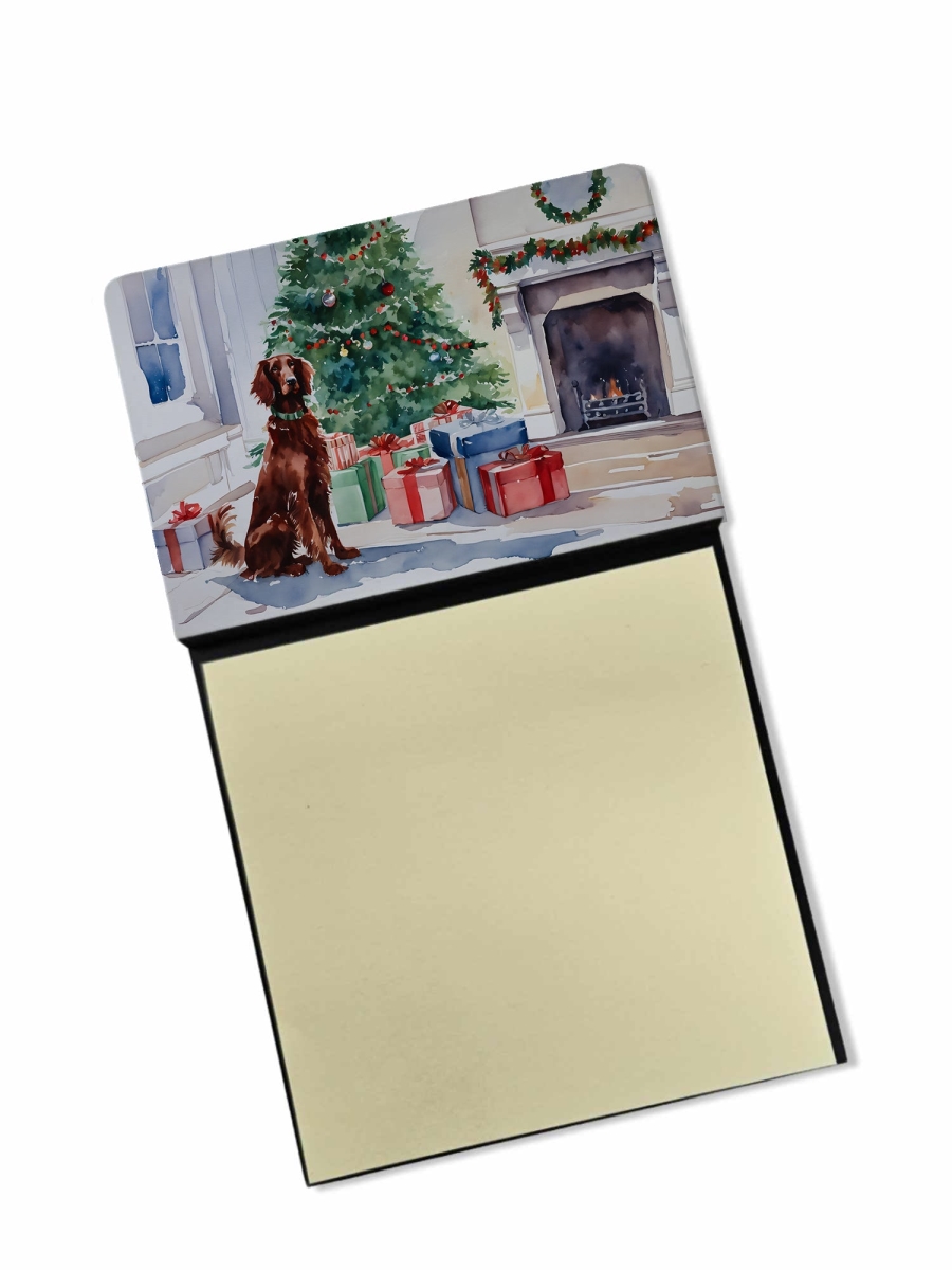 DAC2676SN 5.25 x 3.25 in. Irish Setter Cozy Christmas Sticky Note Holder