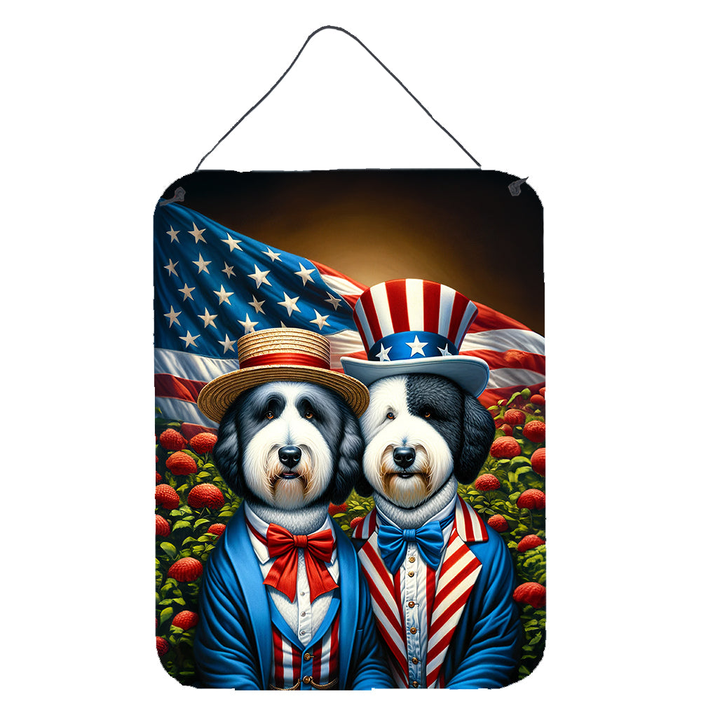 DAC4276DS1216 16 x 12 in. All American Old English Sheepdog Wall or Door Hanging Prints