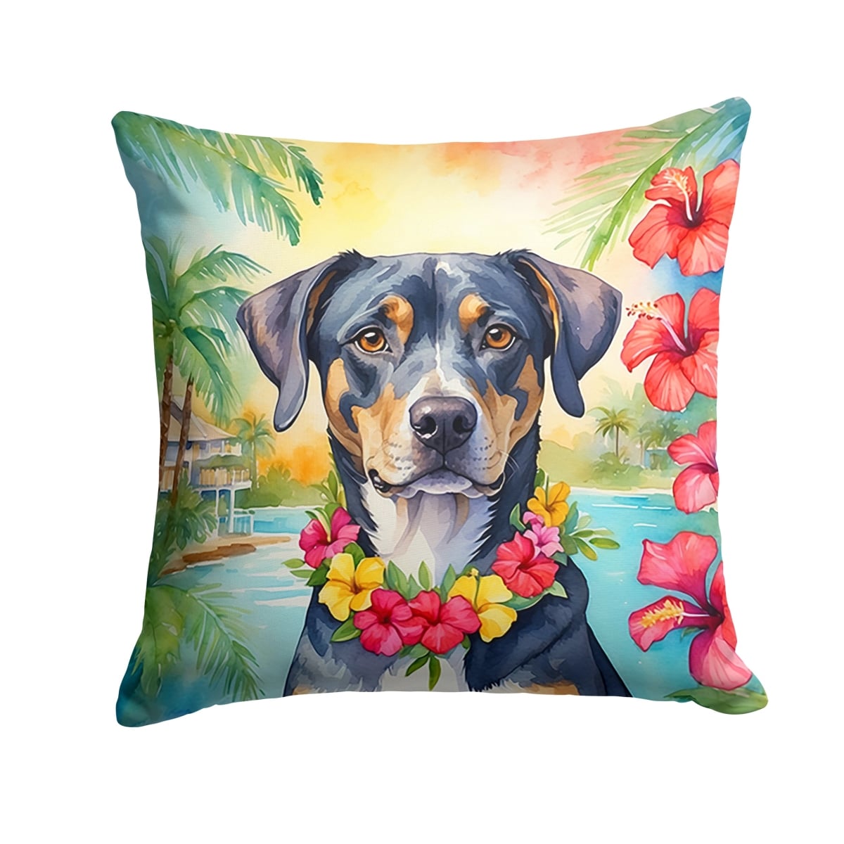 14 x 14 in. Catahoula Luau Throw Pillow