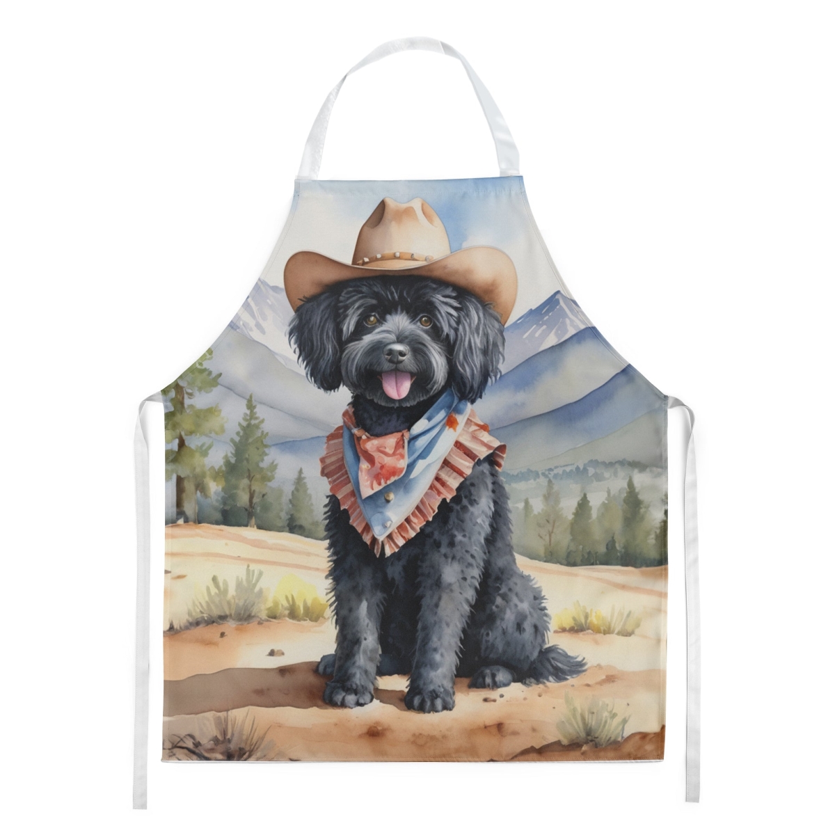Picture of Carolines Treasures DAC5967APRON 30 x 27 in. Puli Cowboy Welcome Apron