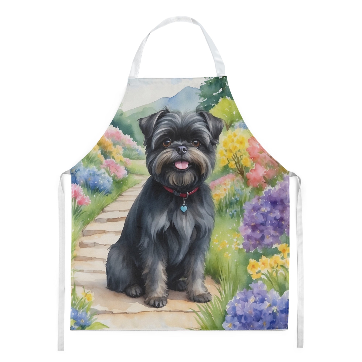 30 x 27 in. Affenpinscher Spring Garden Apron