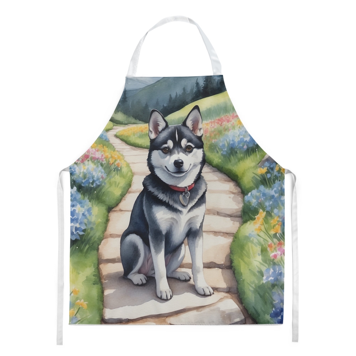 30 x 27 in. Alaskan Klee Kai Spring Garden Apron