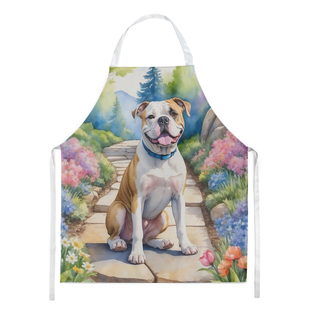 30 x 27 in. American Bulldog Spring Garden Apron