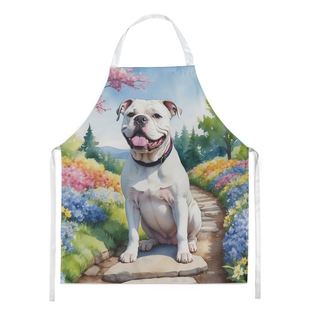 30 x 27 in. American Bulldog Spring Garden Apron