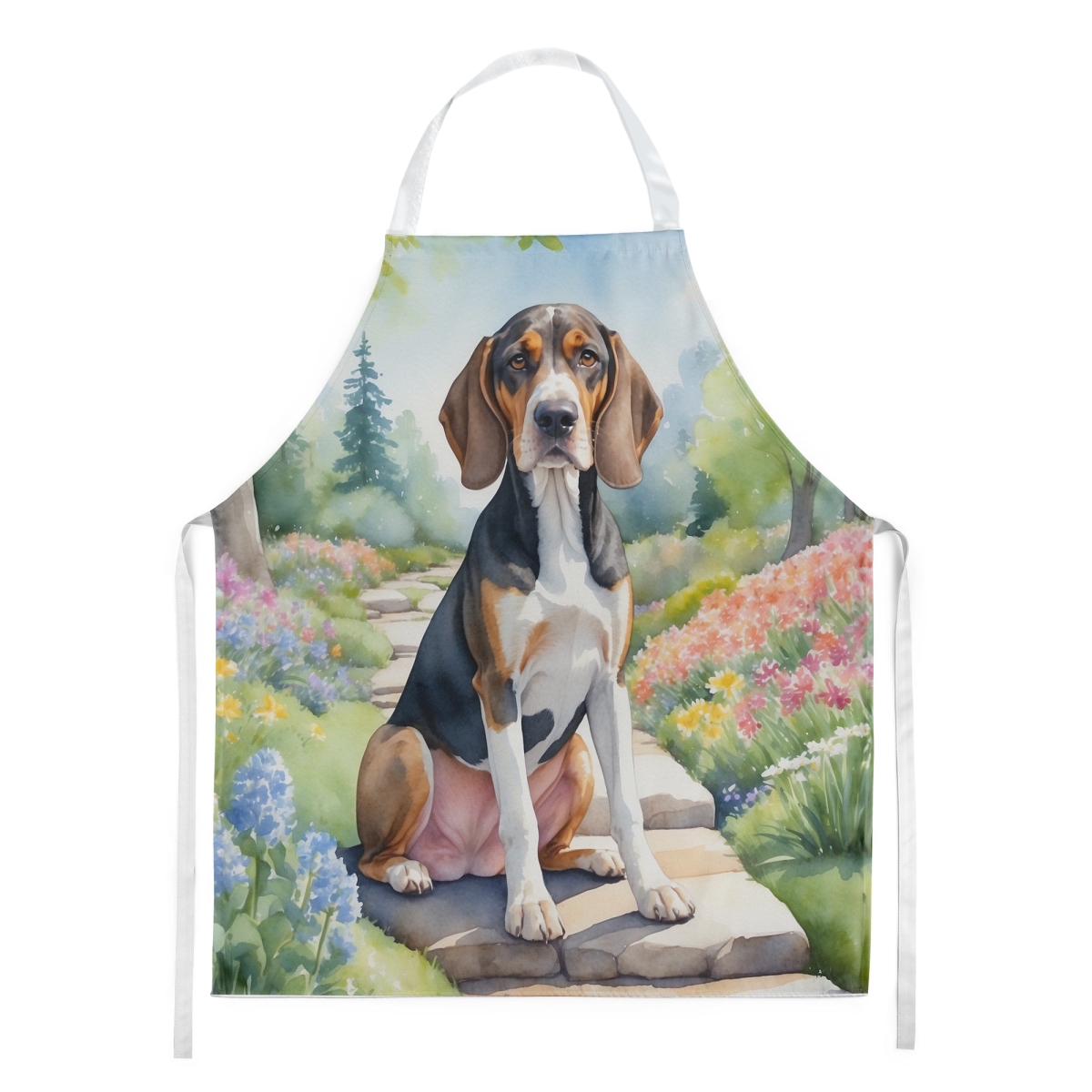 30 x 27 in. American English Coonhound Spring Garden Apron