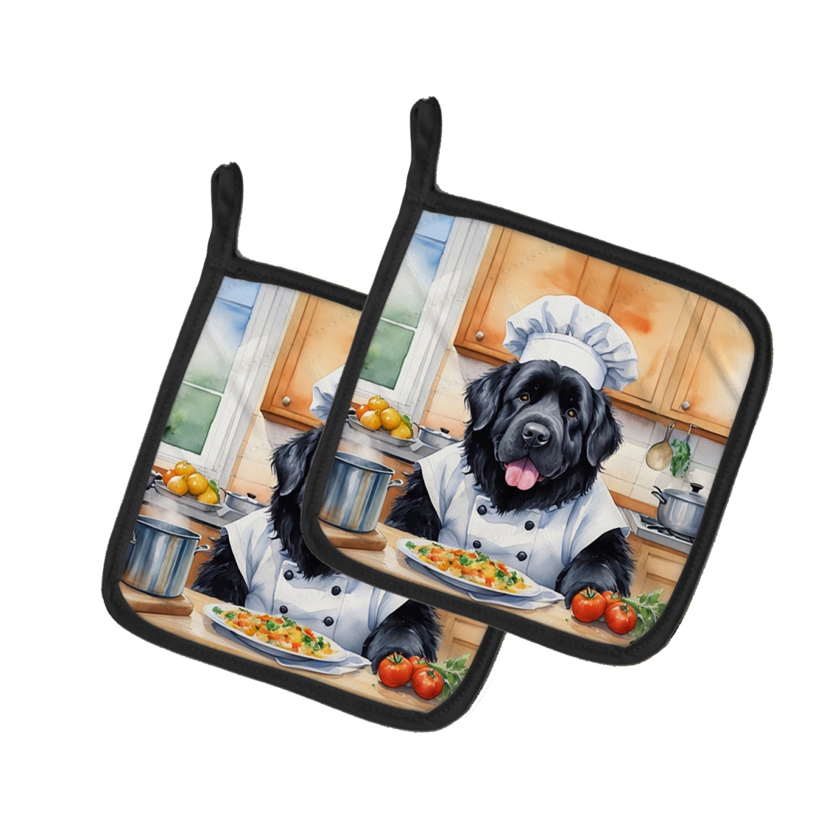 7.5 x 7.5 in. Foundland The Chef Pair of Pot Holder