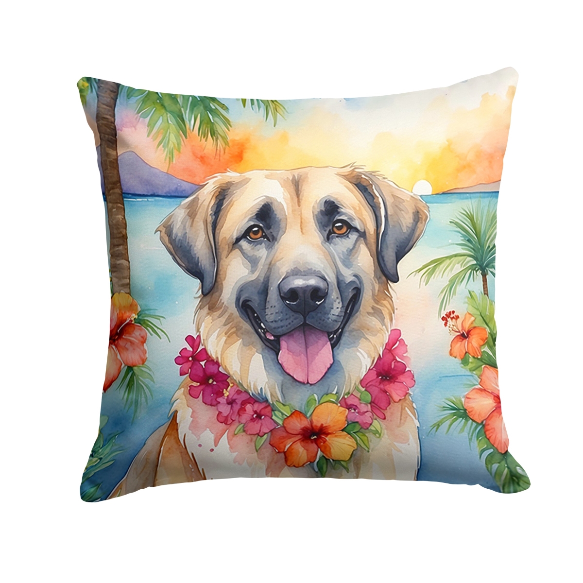 18 x 18 in. Anatolian Shepherd Luau Throw Pillow