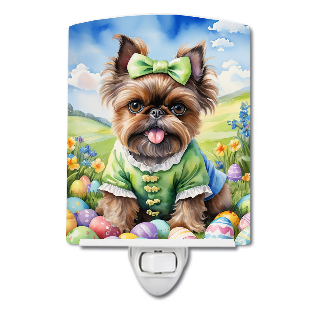 DAC4974CNL 6 x 4 in. Brussels Griffon Easter Egg Hunt Ceramic Night Light
