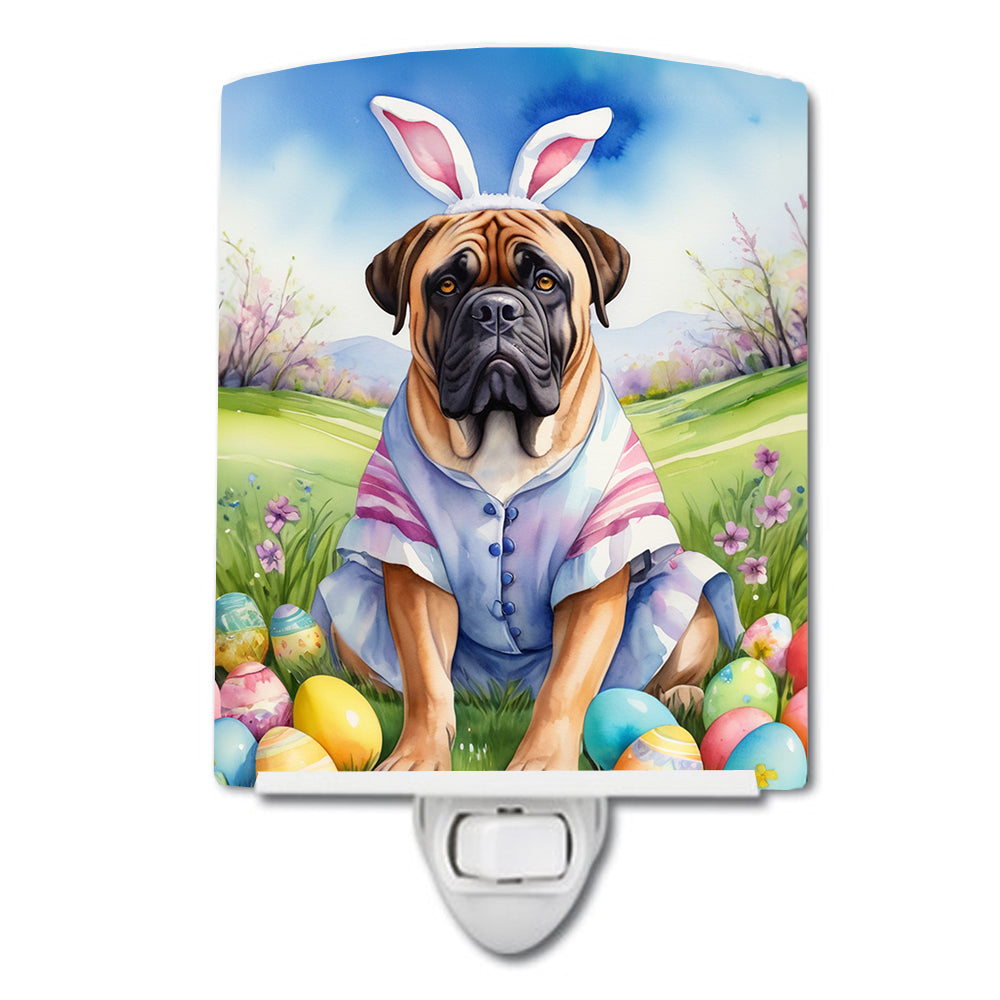 DAC4976CNL 6 x 4 in. Bullmastiff Easter Egg Hunt Ceramic Night Light