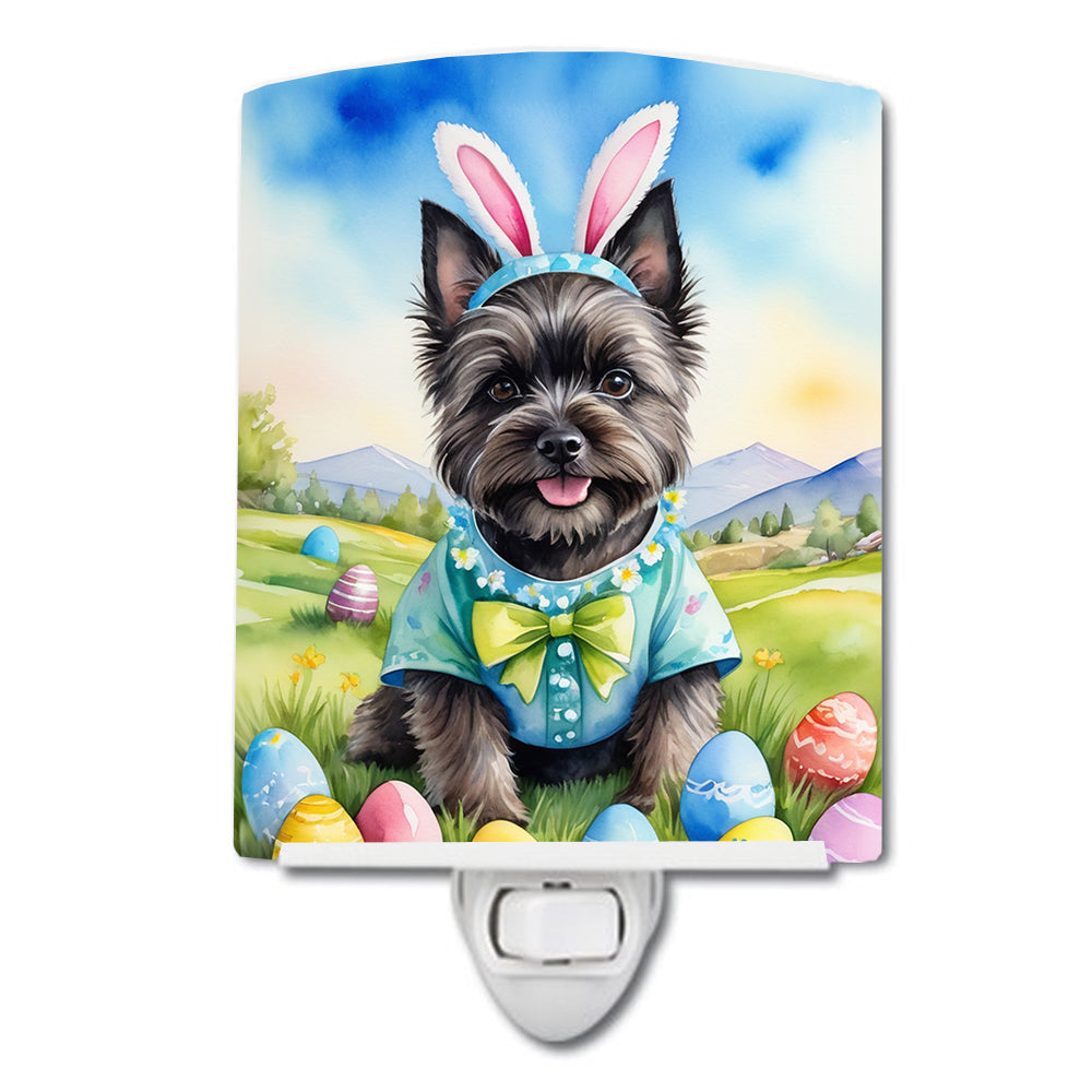6 x 4 in. Cairn Terrier Easter Egg Hunt Ceramic Night Light