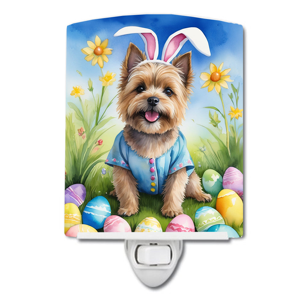 6 x 4 in. Cairn Terrier Easter Egg Hunt Ceramic Night Light