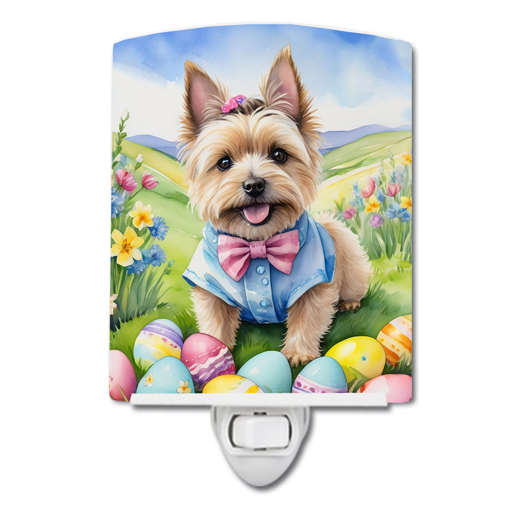 6 x 4 in. Cairn Terrier Easter Egg Hunt Ceramic Night Light