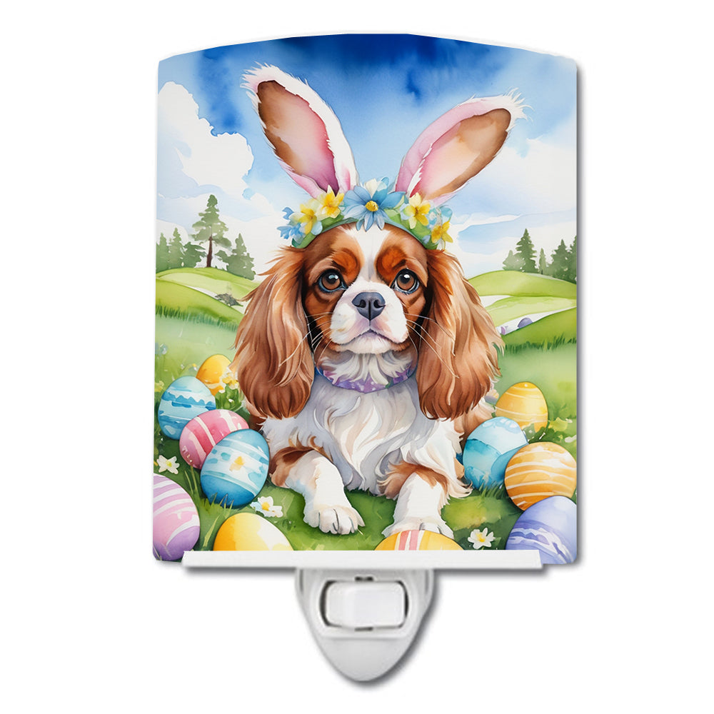 6 x 4 in. Cavalier Spaniel Easter Egg Hunt Ceramic Night Light