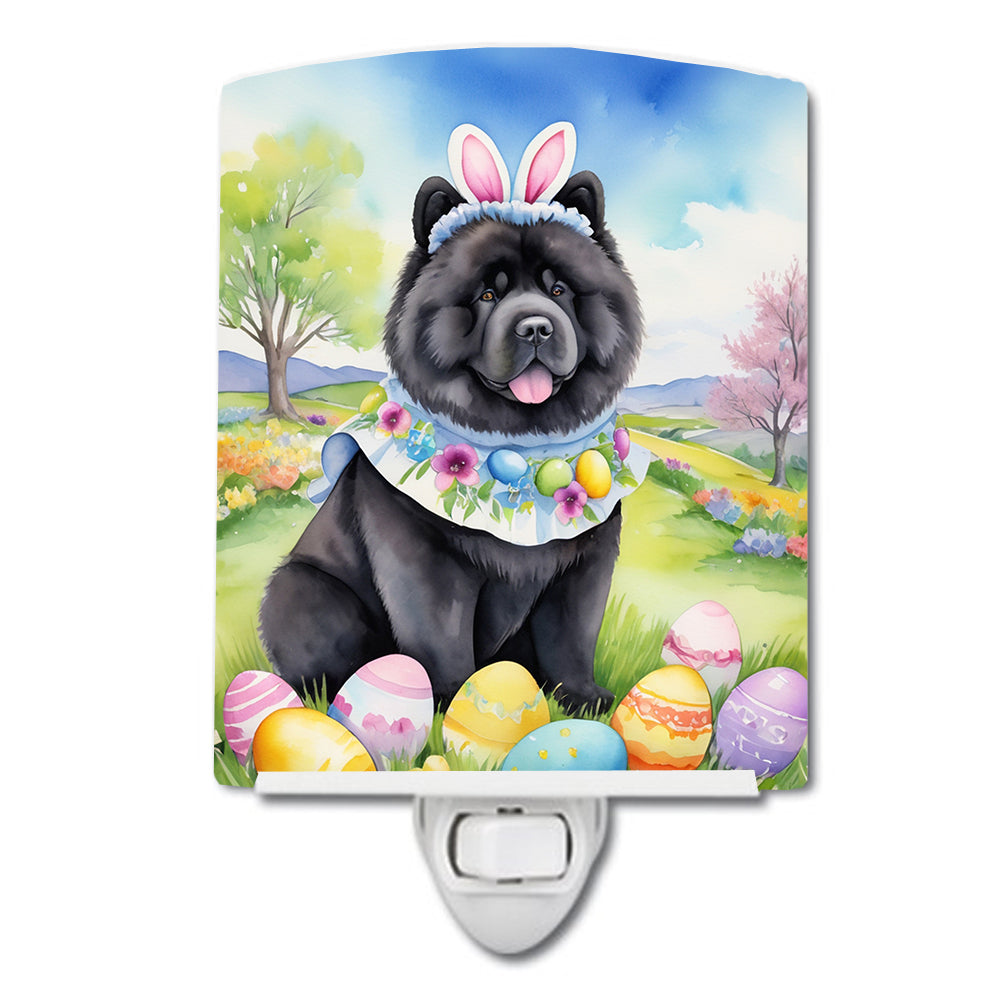 6 x 4 in. Chow Chow Easter Egg Hunt Ceramic Night Light
