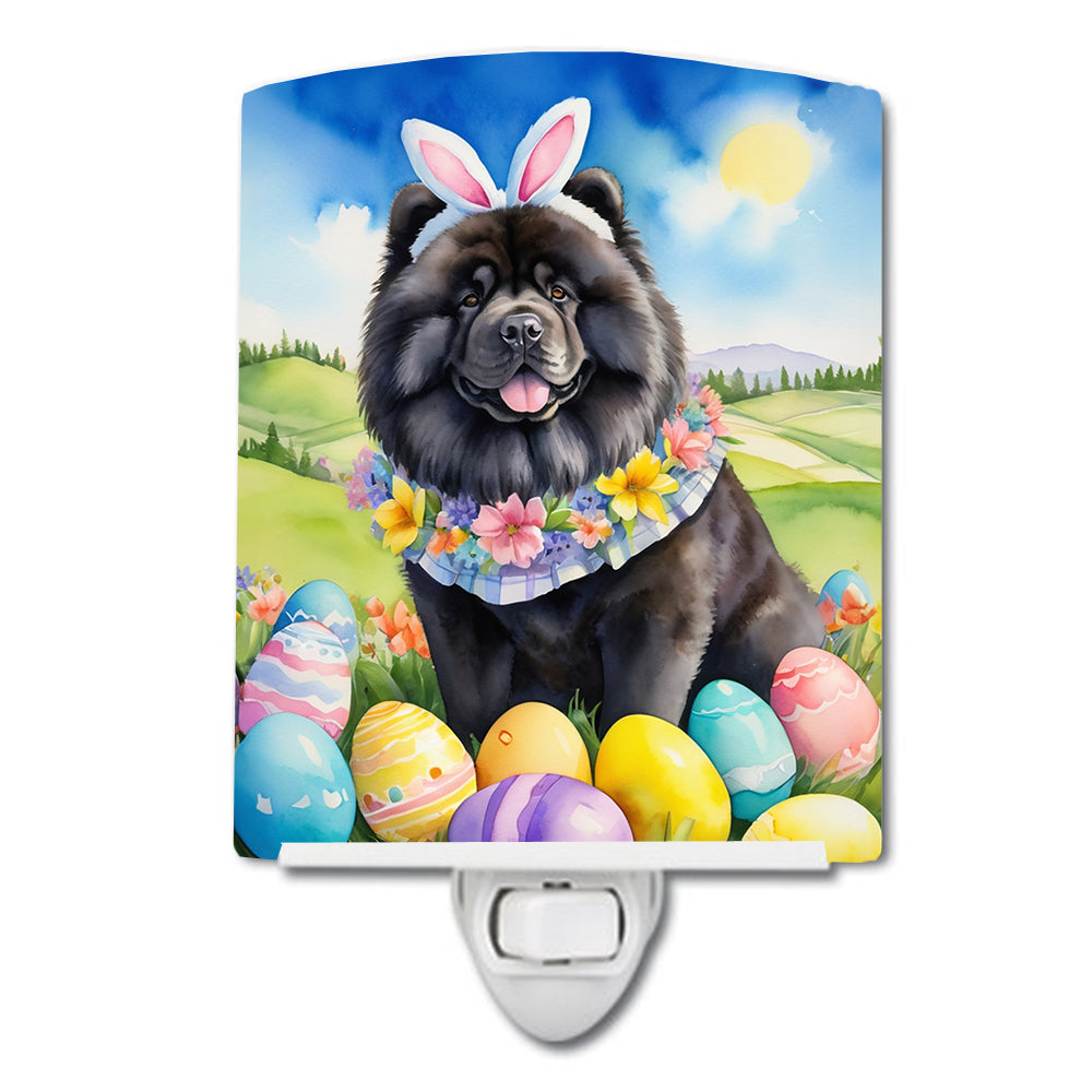 6 x 4 in. Chow Chow Easter Egg Hunt Ceramic Night Light