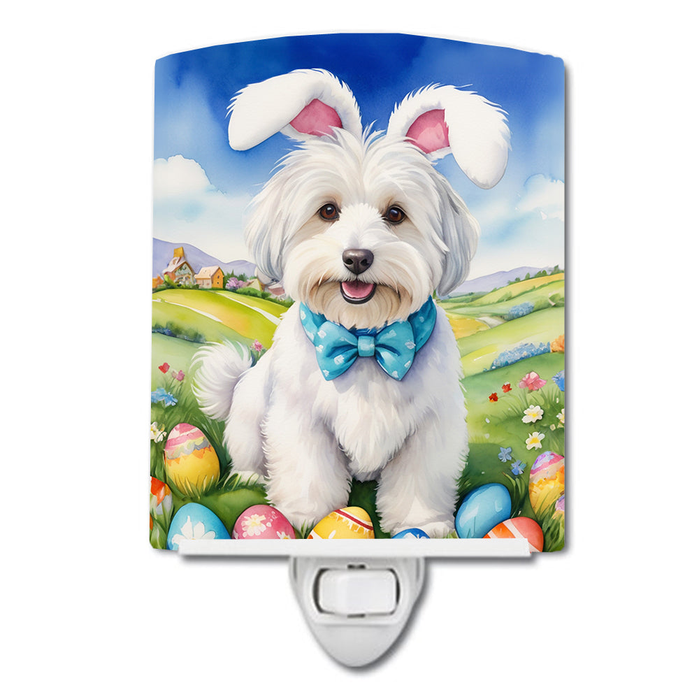 DAC5001CNL 6 x 4 in. Coton de Tulear Easter Egg Hunt Ceramic Night Light
