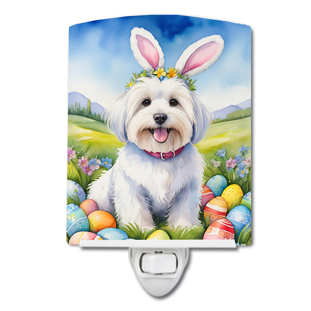 DAC5002CNL 6 x 4 in. Coton de Tulear Easter Egg Hunt Ceramic Night Light