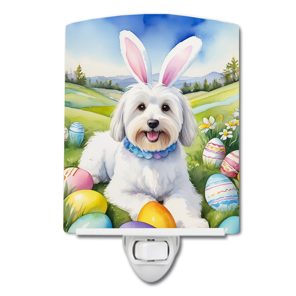 6 x 4 in. Coton de Tulear Easter Egg Hunt Ceramic Night Light