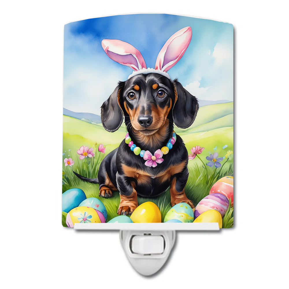 6 x 4 in. Dachshund Easter Egg Hunt Ceramic Night Light