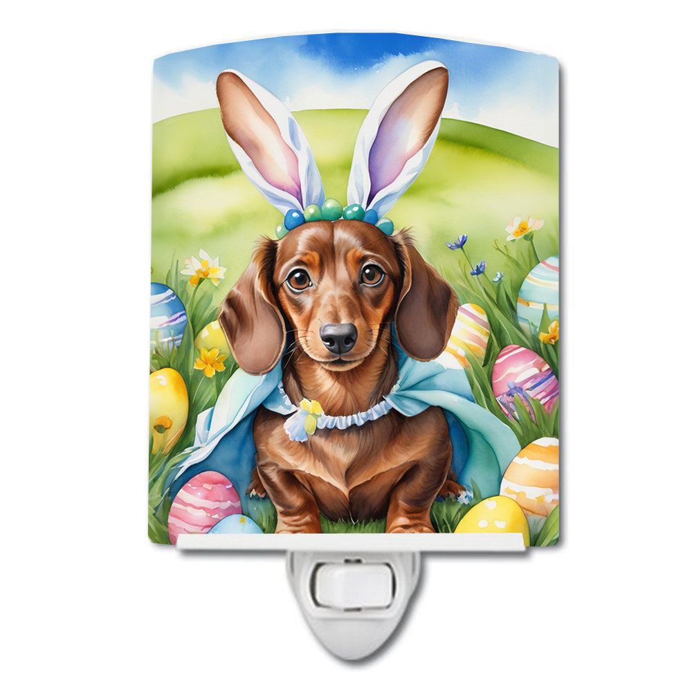 6 x 4 in. Dachshund Easter Egg Hunt Ceramic Night Light