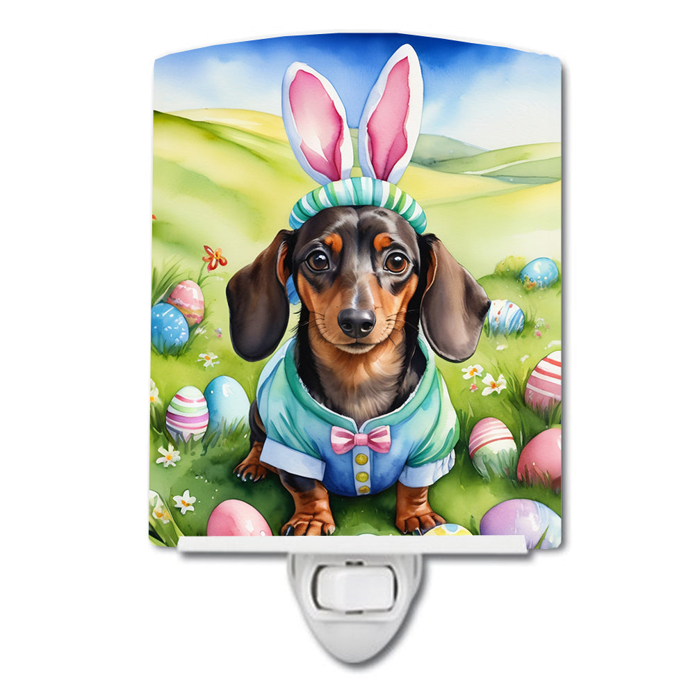 6 x 4 in. Dachshund Easter Egg Hunt Ceramic Night Light
