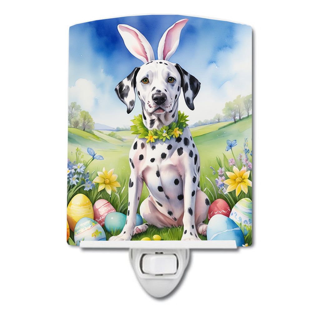 6 x 4 in. Dalmatian Easter Egg Hunt Ceramic Night Light