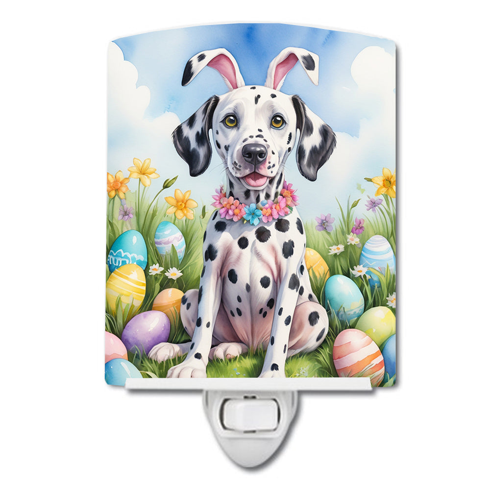 6 x 4 in. Dalmatian Easter Egg Hunt Ceramic Night Light