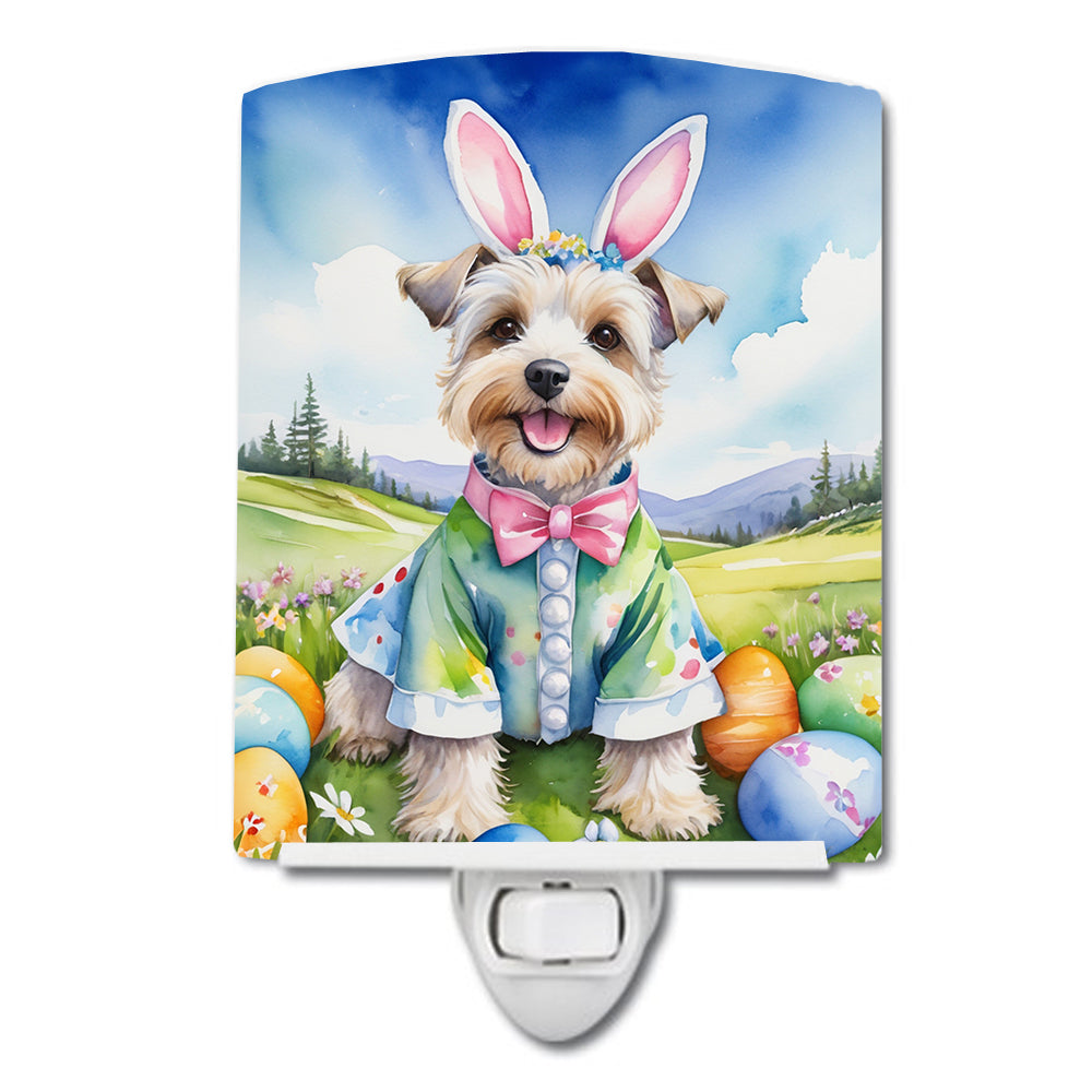 6 x 4 in. Dandie Dinmont Terrier Easter Egg Hunt Ceramic Night Light