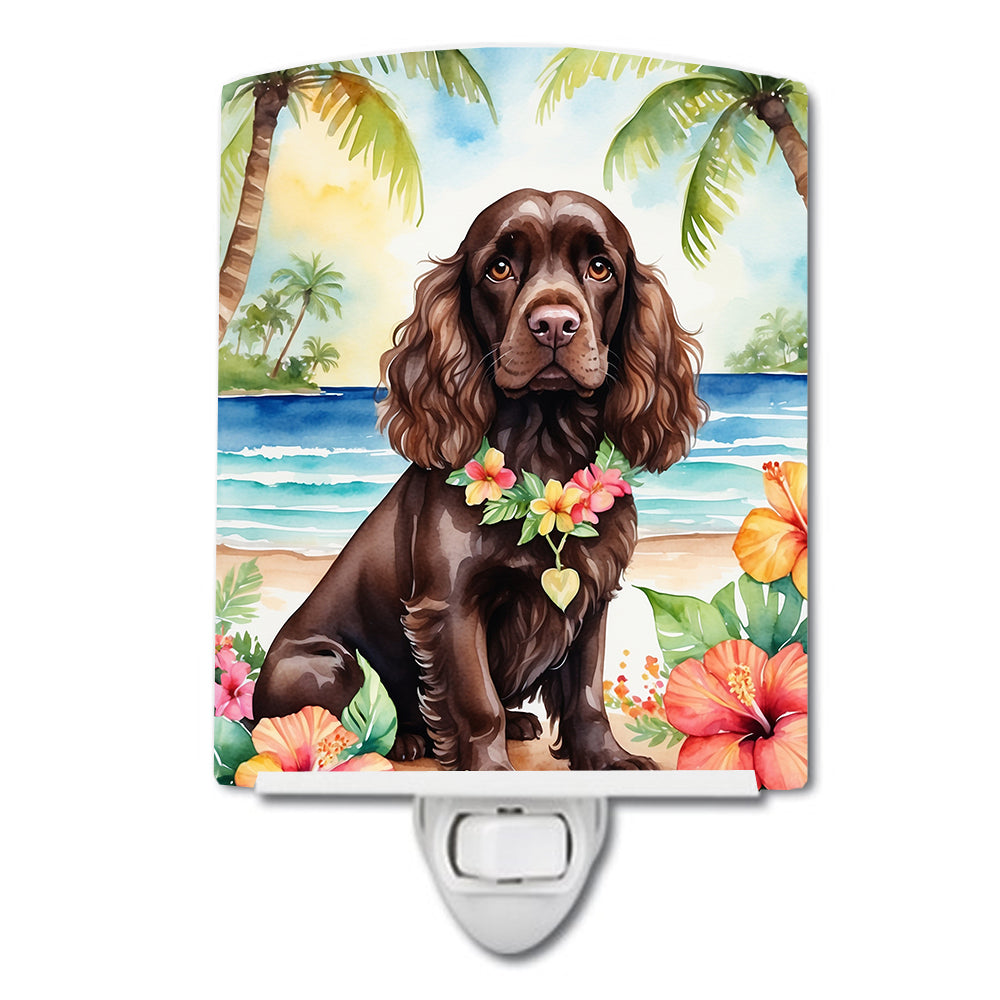 6 x 4 in. Cocker Spaniel Luau Ceramic Night Light