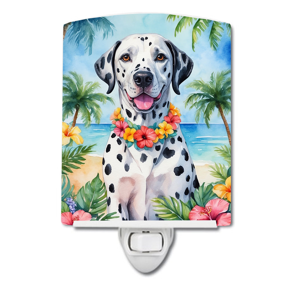 6 x 4 in. Dalmatian Luau Ceramic Night Light