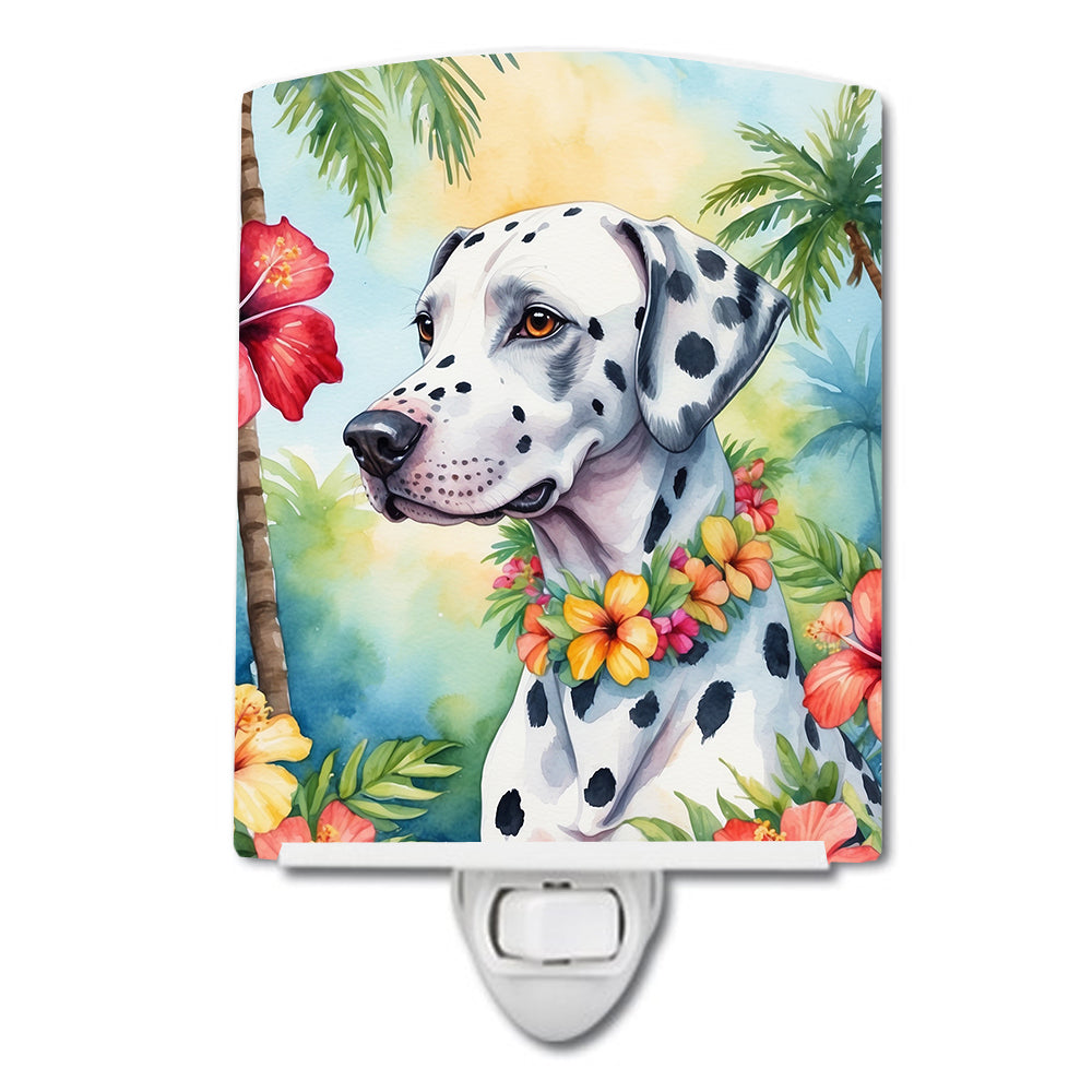 6 x 4 in. Dalmatian Luau Ceramic Night Light