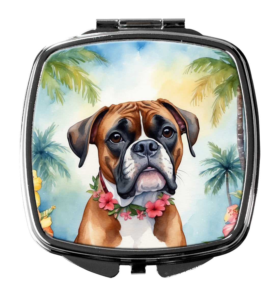 3 x 2.75 in. Boxer Luau Compact Mirror