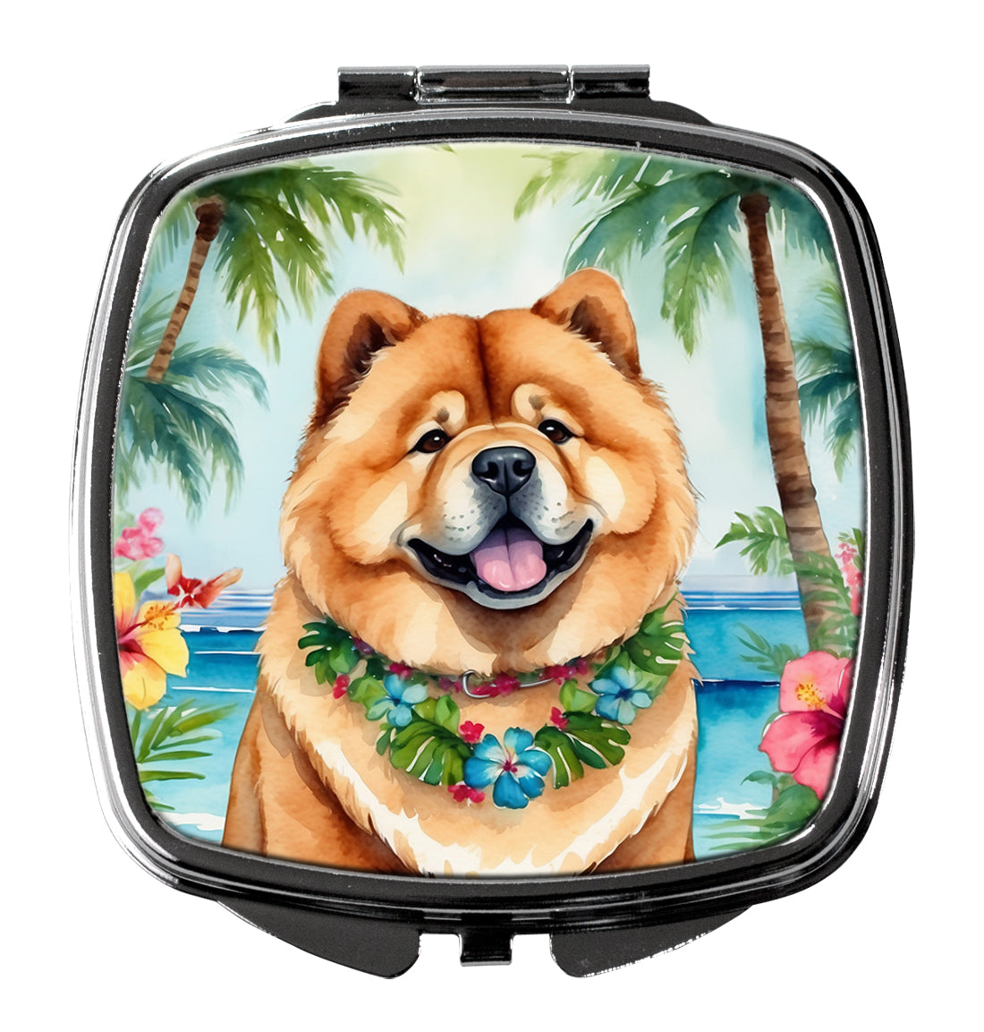 3 x 2.75 in. Chow Chow Luau Compact Mirror