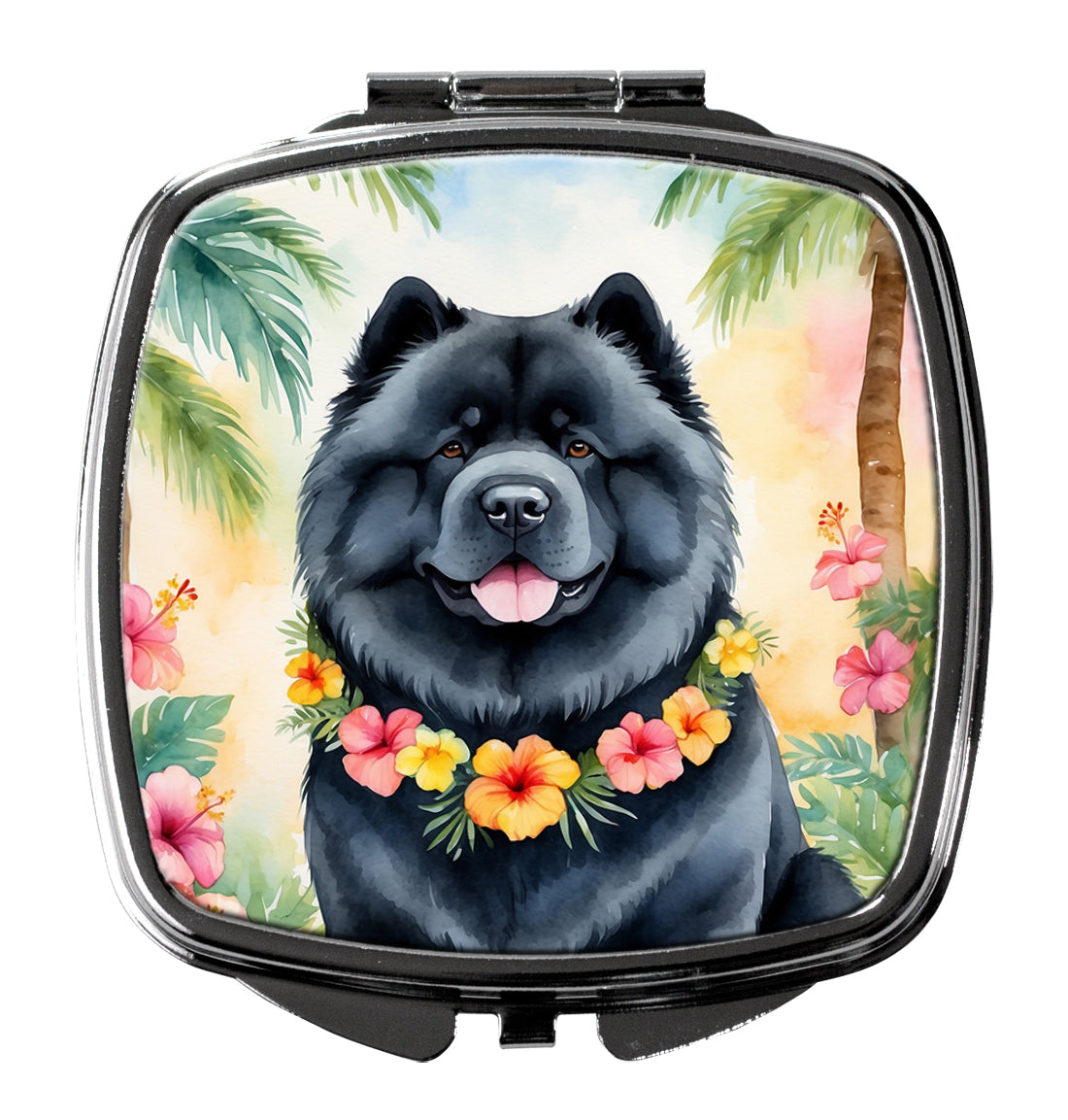 3 x 2.75 in. Chow Chow Luau Compact Mirror