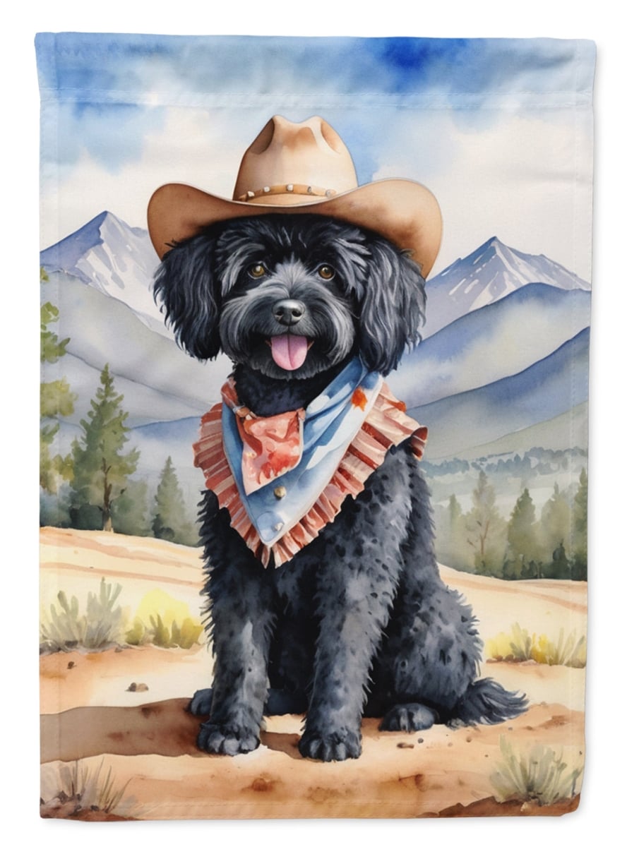 40 x 28 in. Puli Cowboy Welcome House Flag