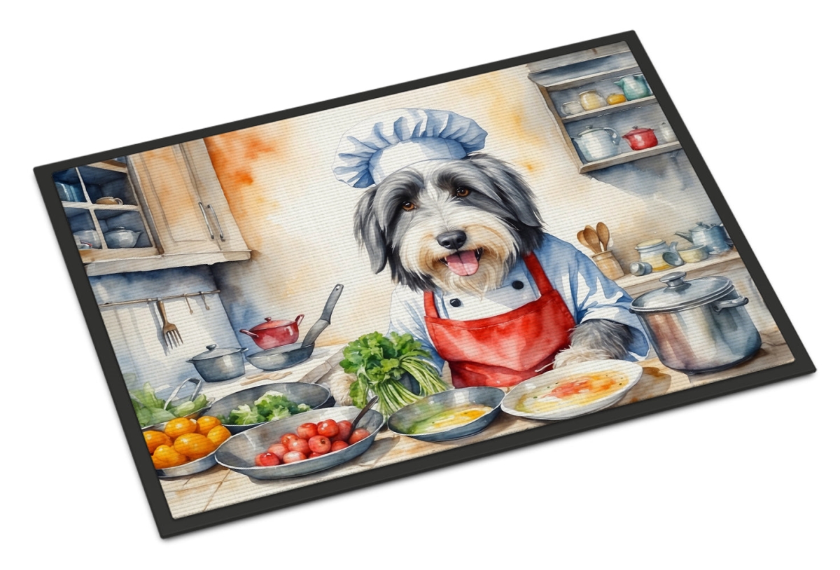18 x 27 in. Bearded Collie The Chef Doormat