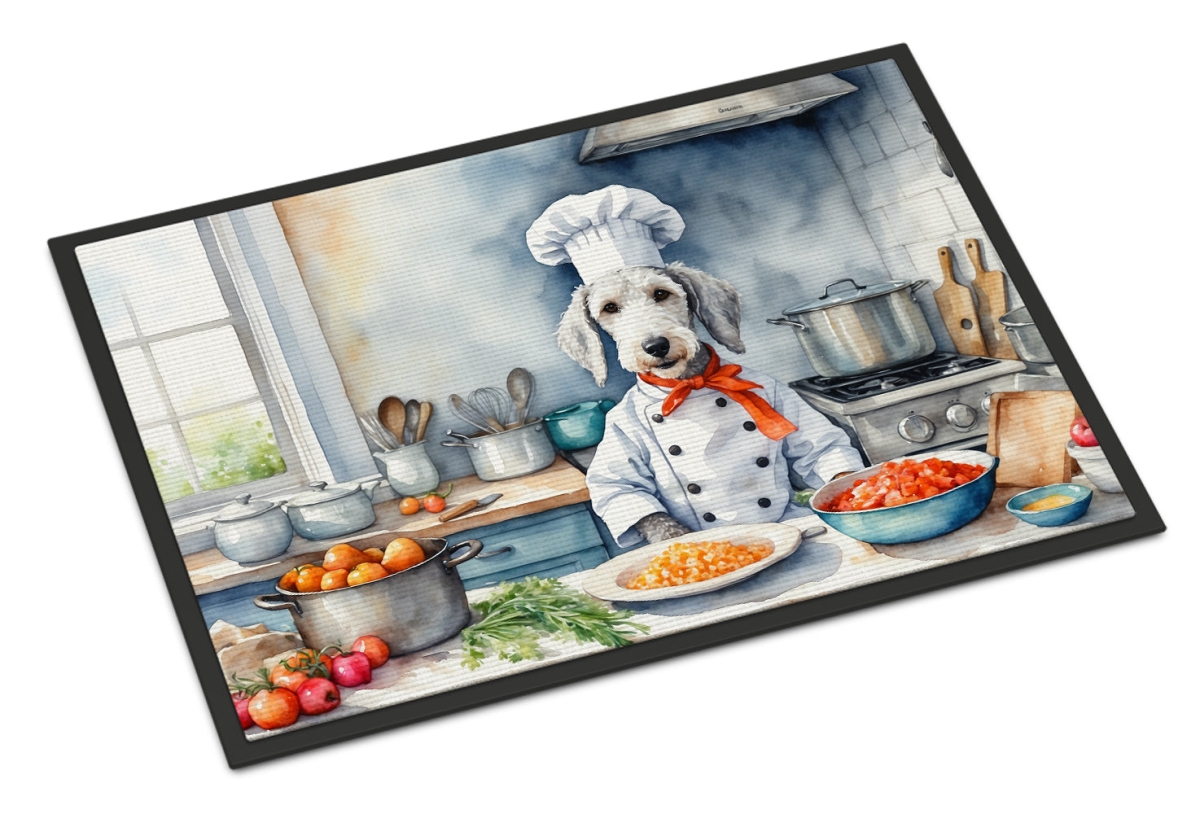 18 x 27 in. Bedlington Terrier The Chef Doormat
