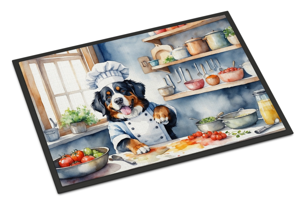 18 x 27 in. Bernese Mountain Dog The Chef Doormat